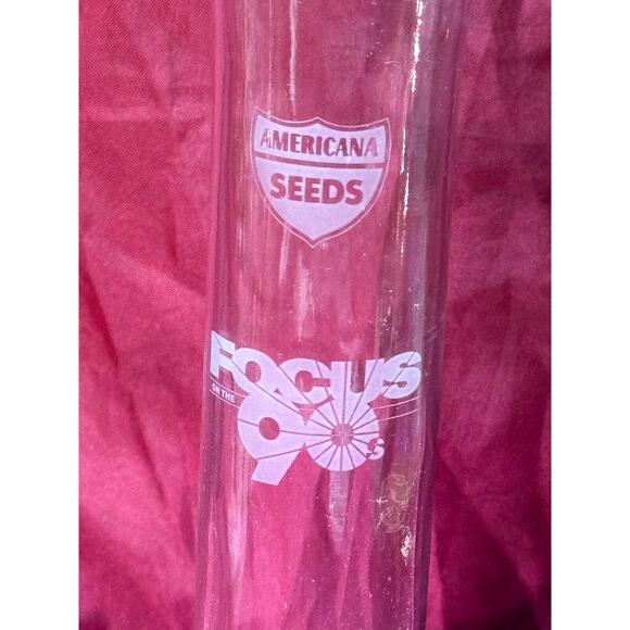 Vintage 10.5” Americana Seed Controlled Bubble Base Bud Vase Clear Glass 1990s - Picture 2 of 6